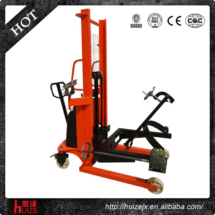半電動(dòng)稱重油桶車（夾鐵桶，手搖翻轉(zhuǎn)倒料）2